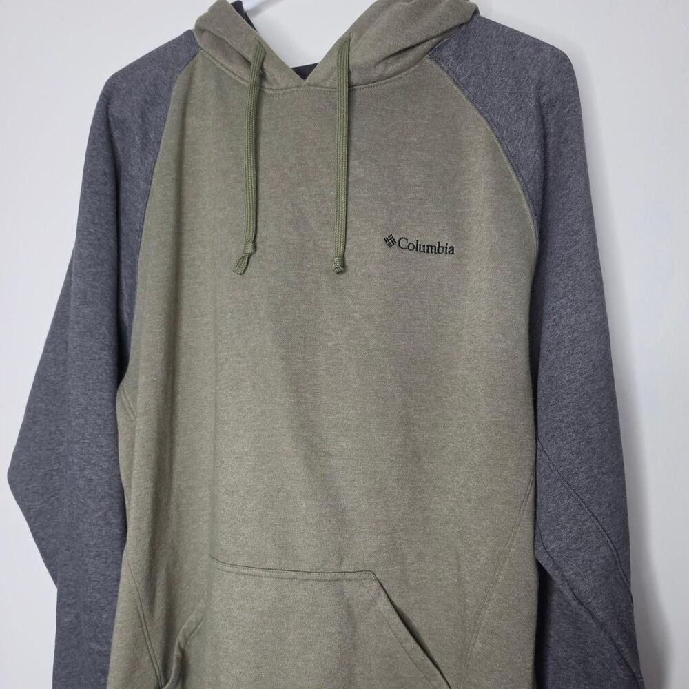 Columbia-sportswear Men's Grey and Green Hoodie